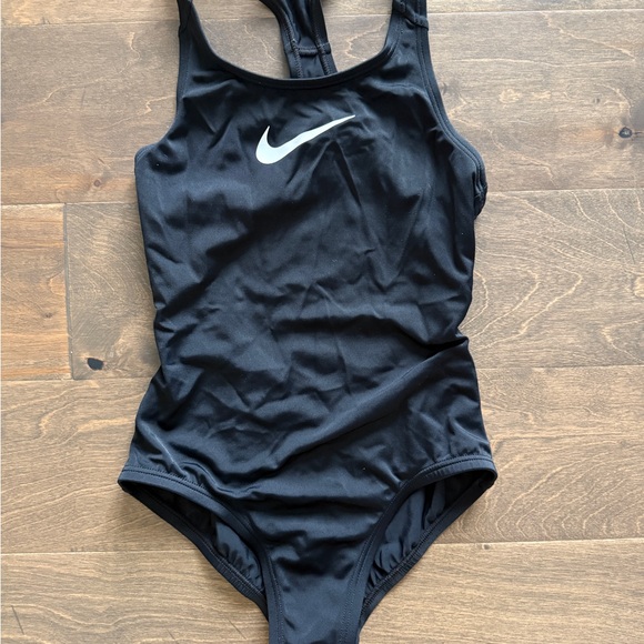 Nike Other - Nike Kid’s Black One-Piece Swimsuit with White Logo- Size XS
